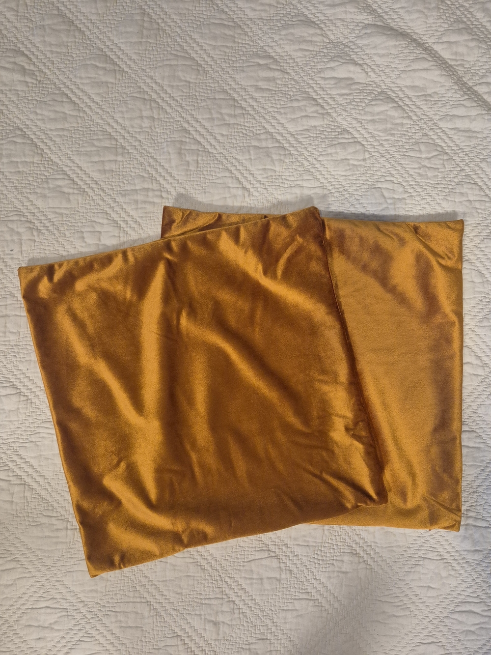Orange Velvet Throw Pillow Covers 2 PC Set
